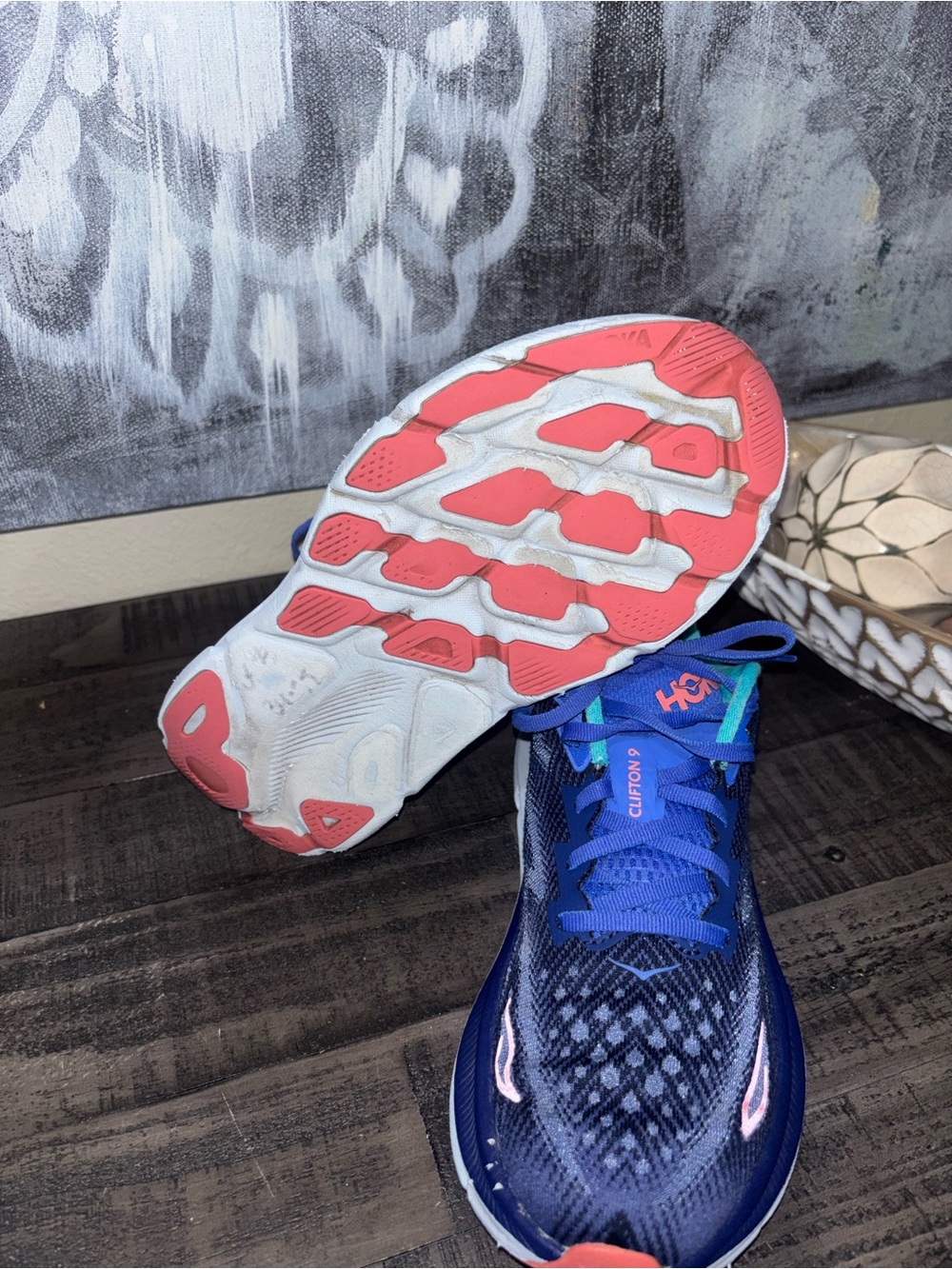 Hoka One One Clifton 9 running shoes WOMENS SZ 7 - Picture 12 of 14